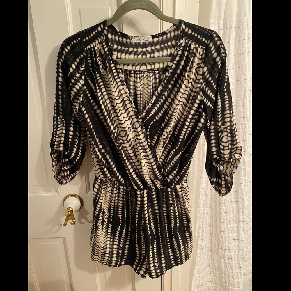 Black & white romper